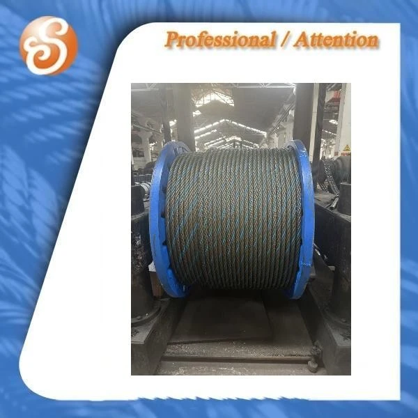 500m Galvanized Wire Rope Steel Hoist Rope With L.H.R.L Lay